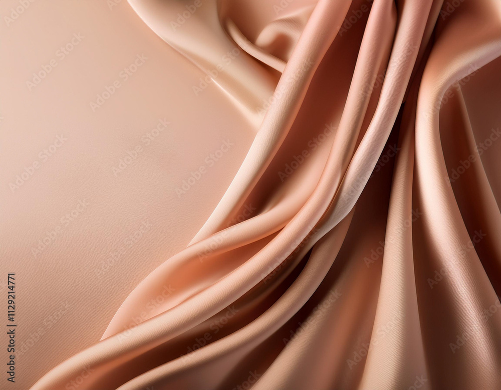 Obraz premium Mocha Mousse Fabric Drape with Soft Shadows