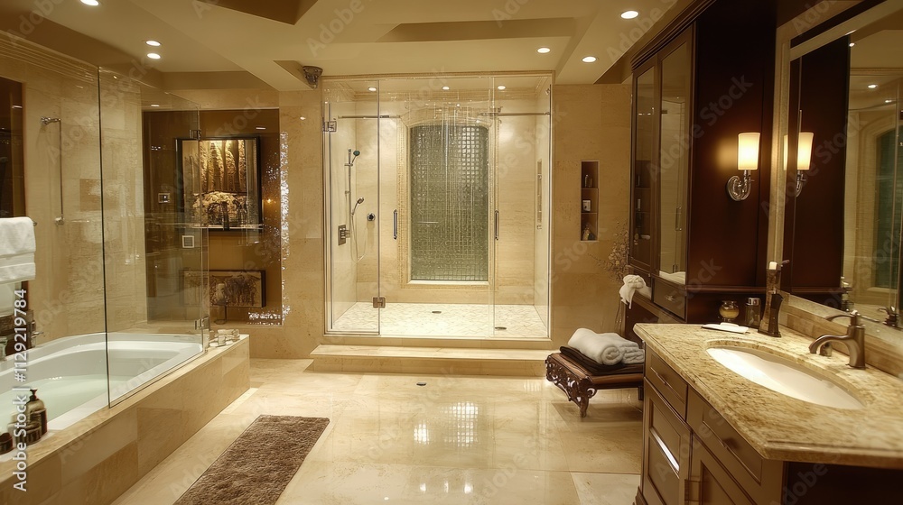 Elegant Luxury Bathroom Design with Glass Features Elegant Luxury Bathroom Design with Glass Features