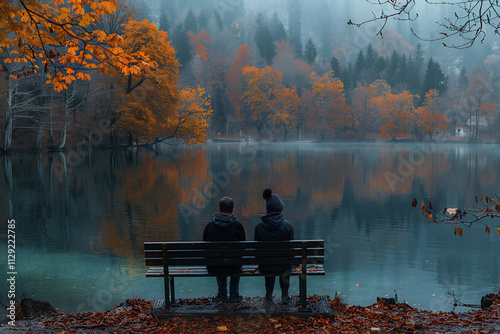 Romantic Fall Landscape in Starenberg, Germany