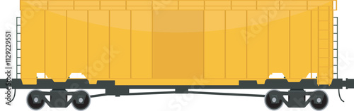 Carrier wagon bogie colorful flat design