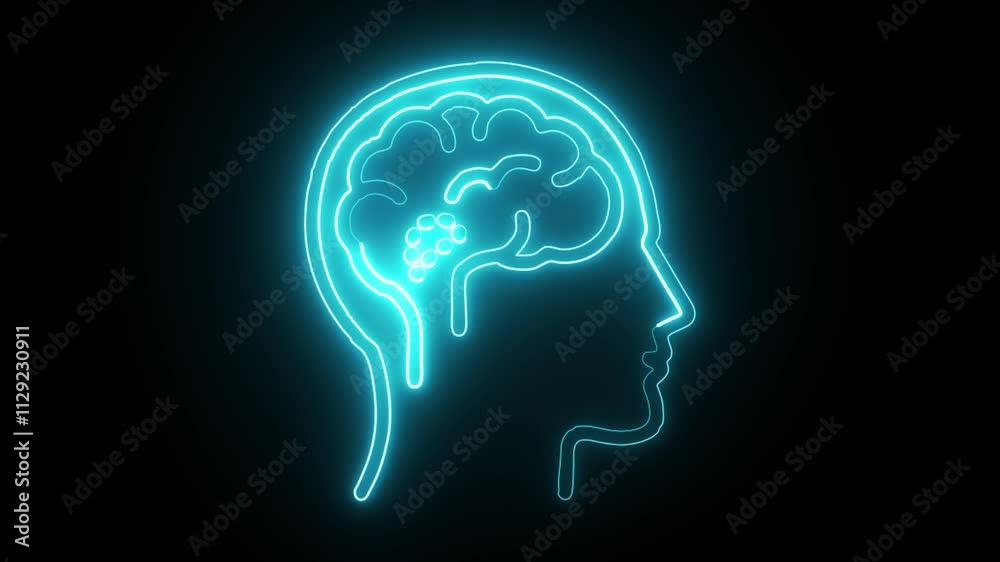 glowing neon medical icon isolated on black background. HD video motion graphic animation glowing neon medical icon isolated on black background. HD video motion graphic animation