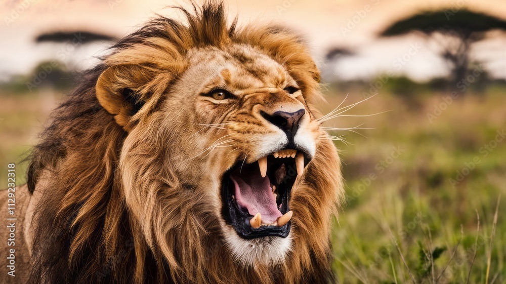 portrait of a lion animal theme in nature and sunset meaning leadership and power portrait of a lion animal theme in nature and sunset meaning leadership and power