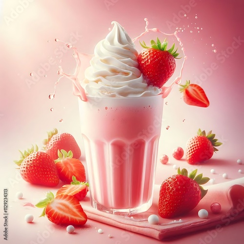 strawberry milk cocktail
