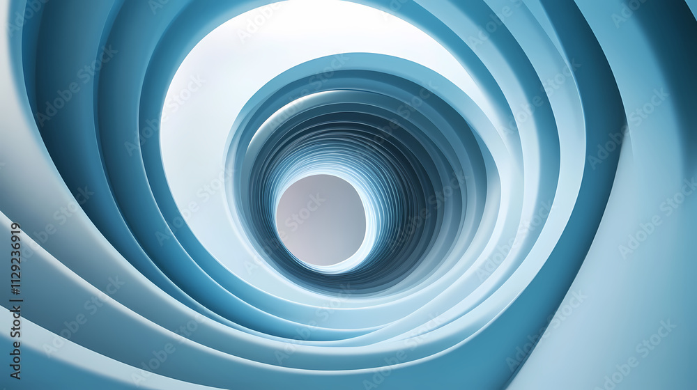 Abstract blue swirling tunnel. Whirlpool. Illustration Abstract blue swirling tunnel. Whirlpool. Illustration
