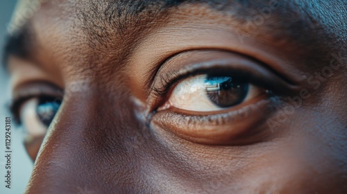 The eyes of a community organizer mobilizing volunteers for a neighborhood cleanup initiative, Symbolizing community engagement and civic pride, close-up photography style photo