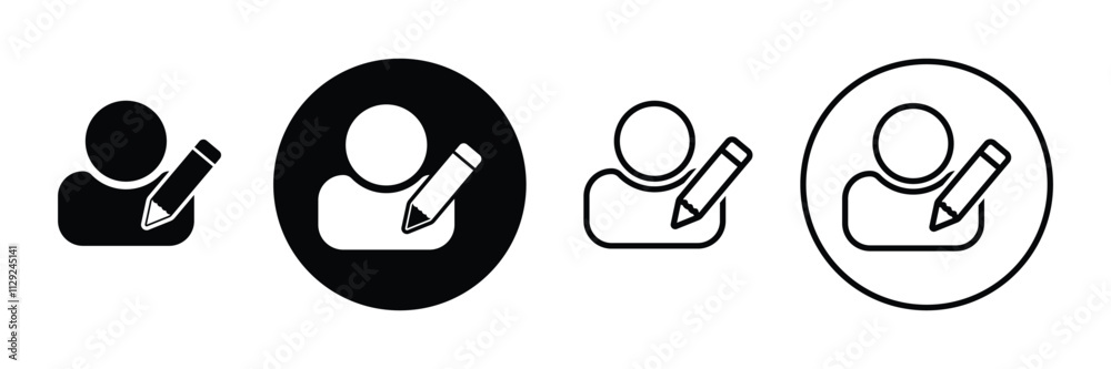 Set of Sign Up icon collection. Profile edit symbol. vector Illustration. Set of Sign Up icon collection. Profile edit symbol. vector Illustration.