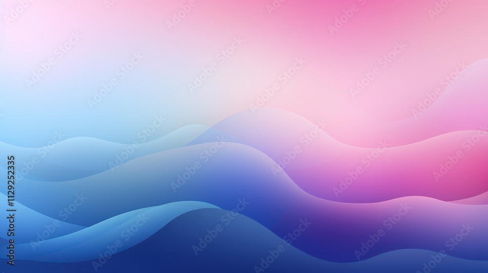 Abstract Blue And Pink Wavy Landscape Design Abstract Blue And Pink Wavy Landscape Design