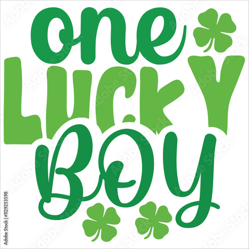 one lucky boy.it is a svg st petrick's day's svg design for use anywhere
