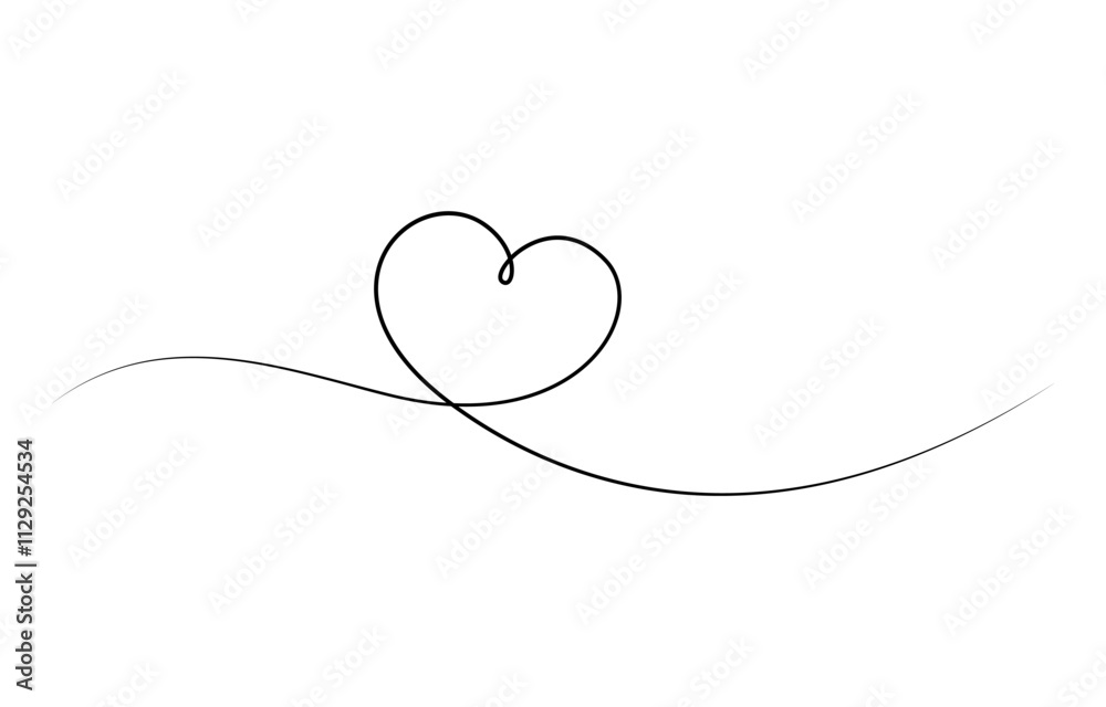 love shape Continuous one line drawing love shape Continuous one line drawing