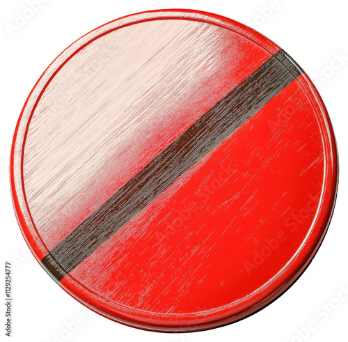 PNG Circular object with red, beige, and brown segments photo