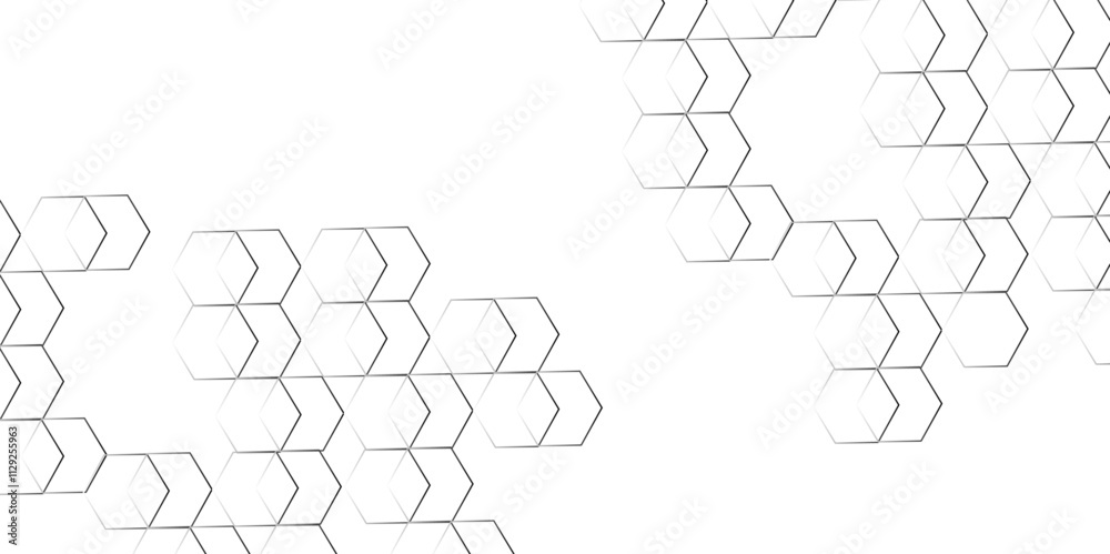 Fototapeta premium Luxury hexagonal abstract black metal background with golden light lines. Dark 3d geometric texture illustration. Black Hexagonal Pattern Metallic background with black and gold 3d 