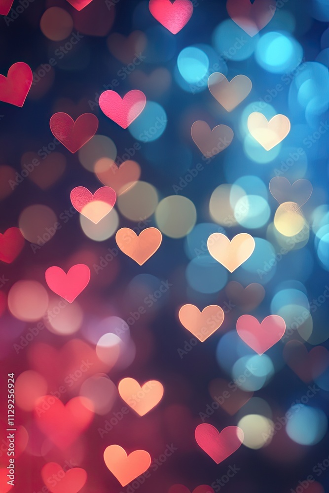 beautiful backgrounds of hearts. Selective focus.