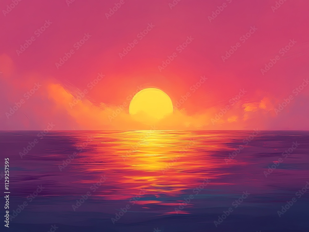 A serene sunset over calm waters, blending warm colors in a tranquil landscape. A serene sunset over calm waters, blending warm colors in a tranquil landscape.