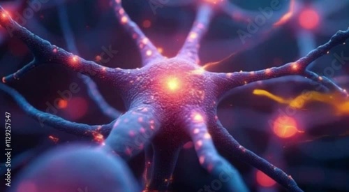 Explore the AI Brain's Neural Network in a Captivating  Journey Through  Neurons and Glowing Impulses
