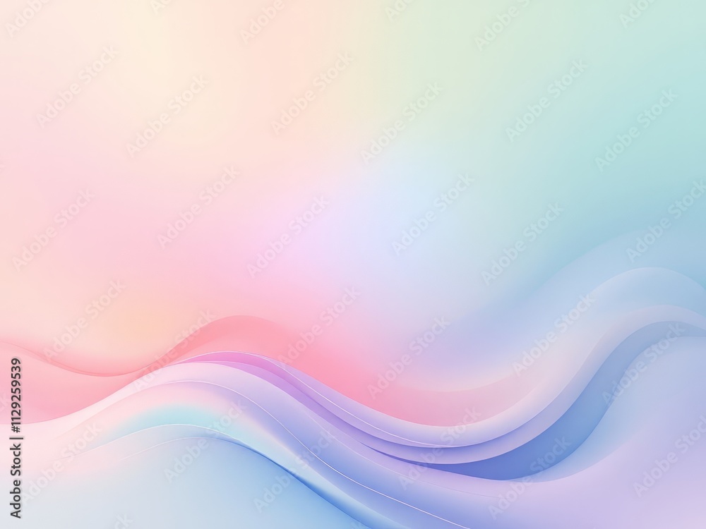 Swirling pastel waves dance softly in a serene landscape of colors evoking calmness and tranquility during a gentle sunrise Swirling pastel waves dance softly in a serene landscape of colors evoking calmness and tranquility during a gentle sunrise