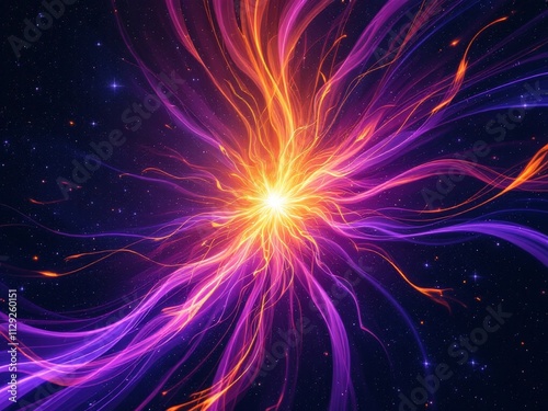 Wallpaper Mural Vibrant cosmic energy swirling amidst a mesmerizing backdrop of deep space and radiant colors Torontodigital.ca