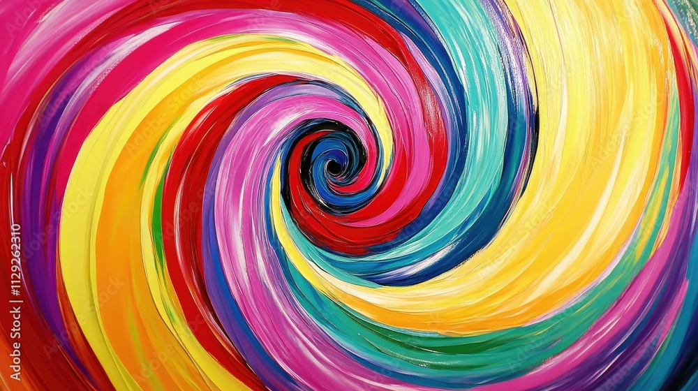 Vibrant swirls of color in abstract art Vibrant swirls of color in abstract art