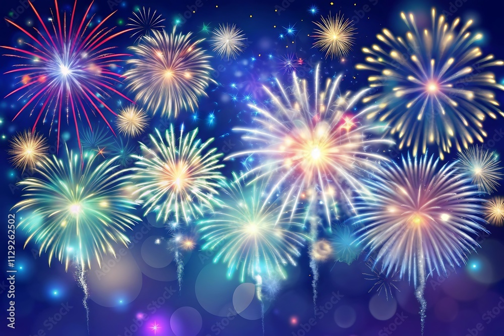 Fireworks background. New year celebration concept. Fireworks background. New year celebration concept.