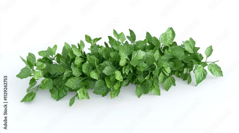 Green leafy plant arrangement on a white background. Green leafy plant arrangement on a white background.