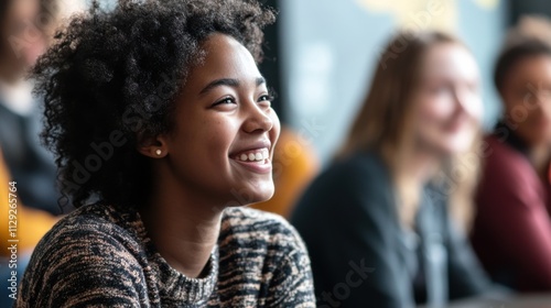 The hopeful smile of an LGBTQ+ youth attending a support group, Illustrating acceptance and community for queer individuals, photography style photo