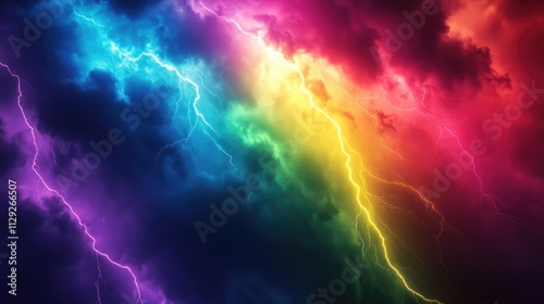 Rainbow Lightning Sky