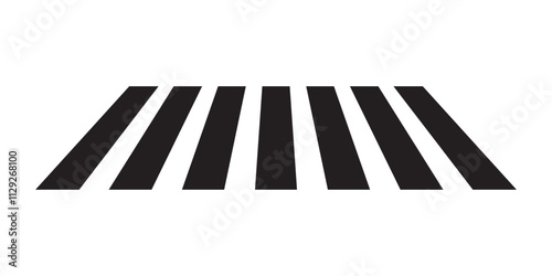 Pedestrian crosswalk icon. Zebra cross icon.