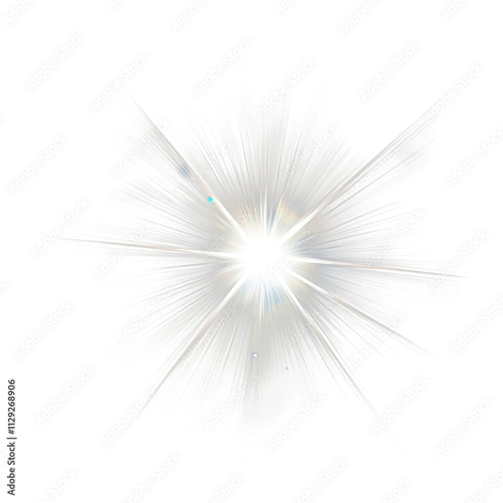 Fototapeta premium PNG Simple burst light flare background effect fireworks.