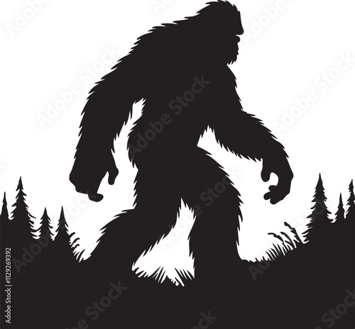 Free Vector Bigfoot silhouettes Vector and Flat design bigfoot silhouette