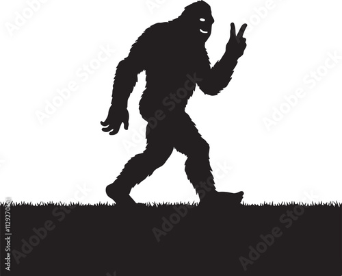 Free Vector Bigfoot silhouettes Vector and Flat design bigfoot silhouette