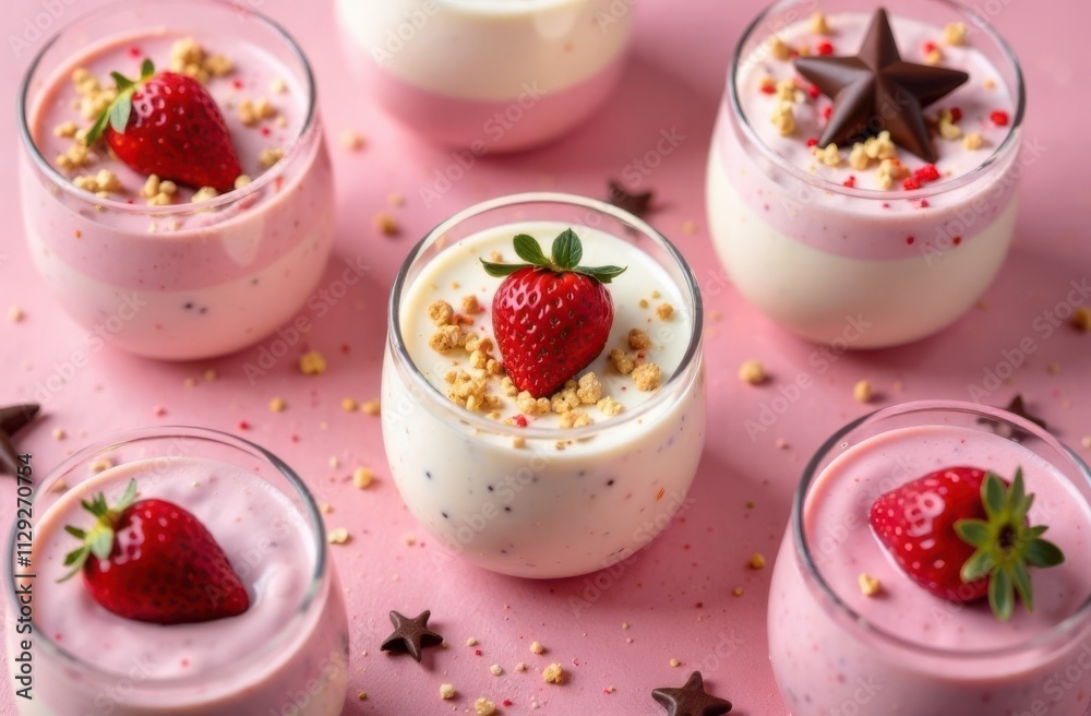Vibrant, playful dessert styling featuring decorative toppings. Vibrant, playful dessert styling featuring decorative toppings.