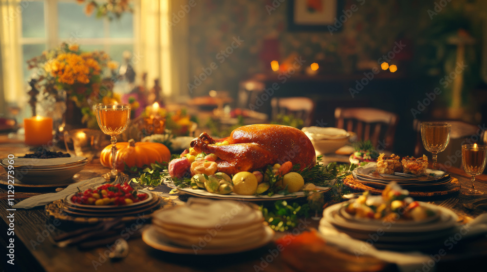 christmas table setting with champagne christmas table setting with champagne