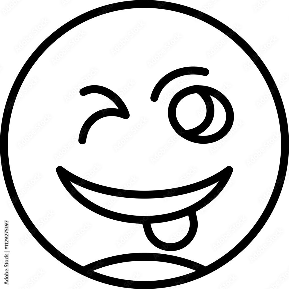 Winking Face with Tongue Icon Winking Face with Tongue Icon