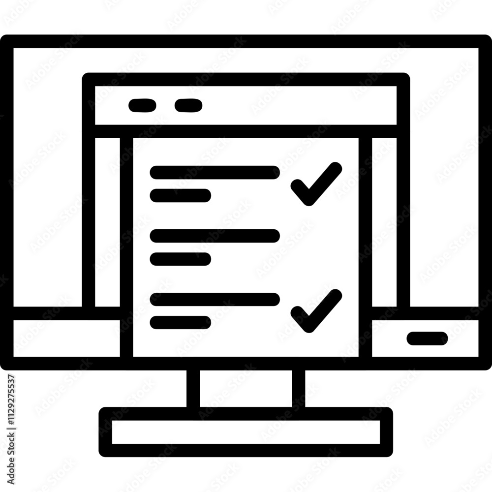 Website Checklist Icon Website Checklist Icon