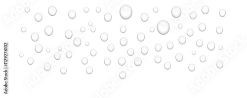 PNG Water drops isolated on white background