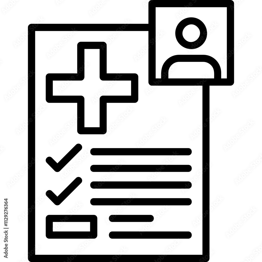Obraz premium Patient Checklist Icon