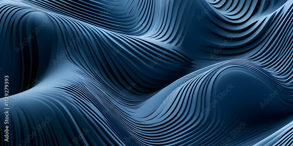 Abstract blue background with smooth striped patterns for a sleek design . illustration Abstract blue background with smooth striped patterns for a sleek design . illustration
