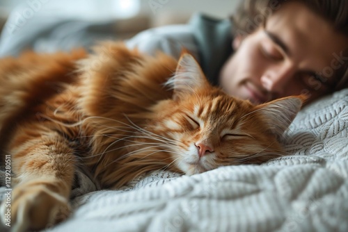Relaxing moments with a furry friend