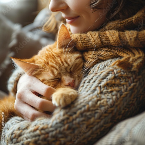 Cozy living with pets: relaxation photo