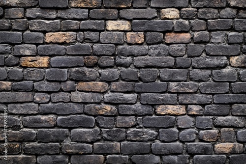 Dark gray and brown brick wall texture.