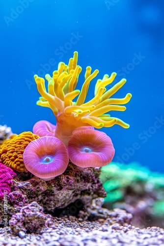 An in-depth look at colorful corals, perfect for projects in marine biology. photo