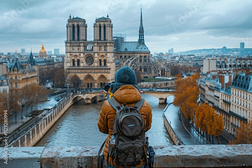 Professional photography at a landmark