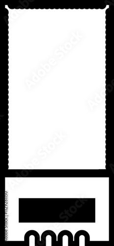 Raffle ticket icon. Vector for apps or website image isolated on transparent background. Ticket for event or program access icon in line Tickets or Coupons, credit card, chip card symbol.