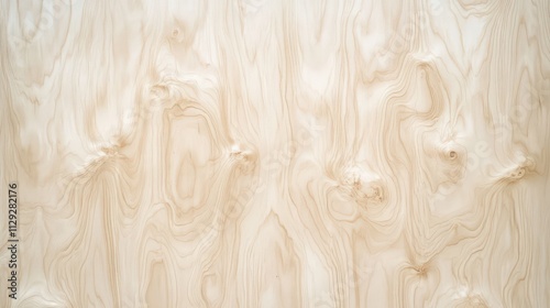 Smooth light wood plywood surface with natural grain patterns ideal for craftsmanship and interior design