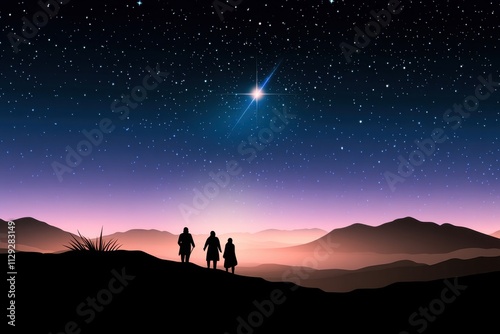 Generative AI Online Banner for Three Kings Day Celebration Epiphany Poster Cartoon Style