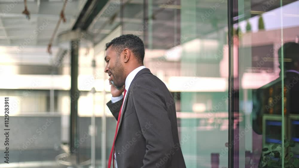 Businessman having phone call conversation Businessman having phone call conversation