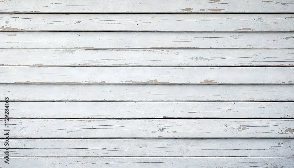 Fototapeta premium White light grey gray textured surface of old barn or house siding wall or floor with peeling paint shabby chic backdrop design
