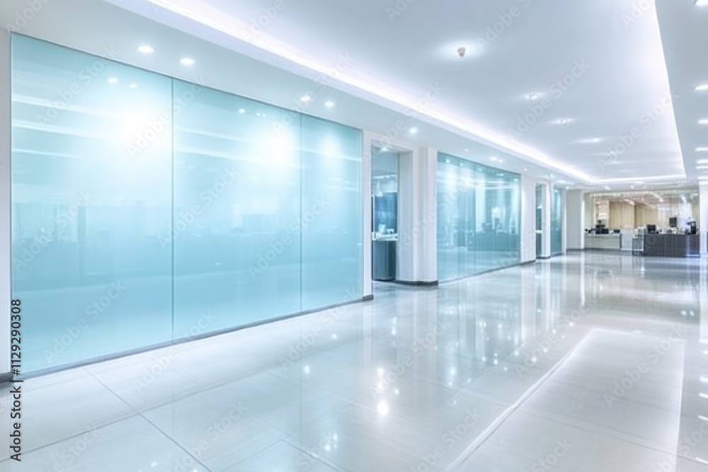 A bright and spacious office hallway with sleek glass walls and modern design elements, embodying clarity, professionalism, and open space concepts. A bright and spacious office hallway with sleek glass walls and modern design elements, embodying clarity, professionalism, and open space concepts.