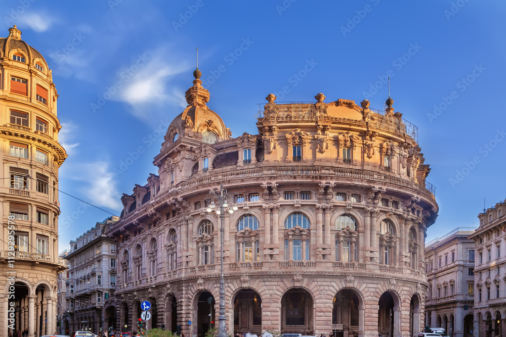 Obraz premium Piazza De Ferrari, Genoa, Itale