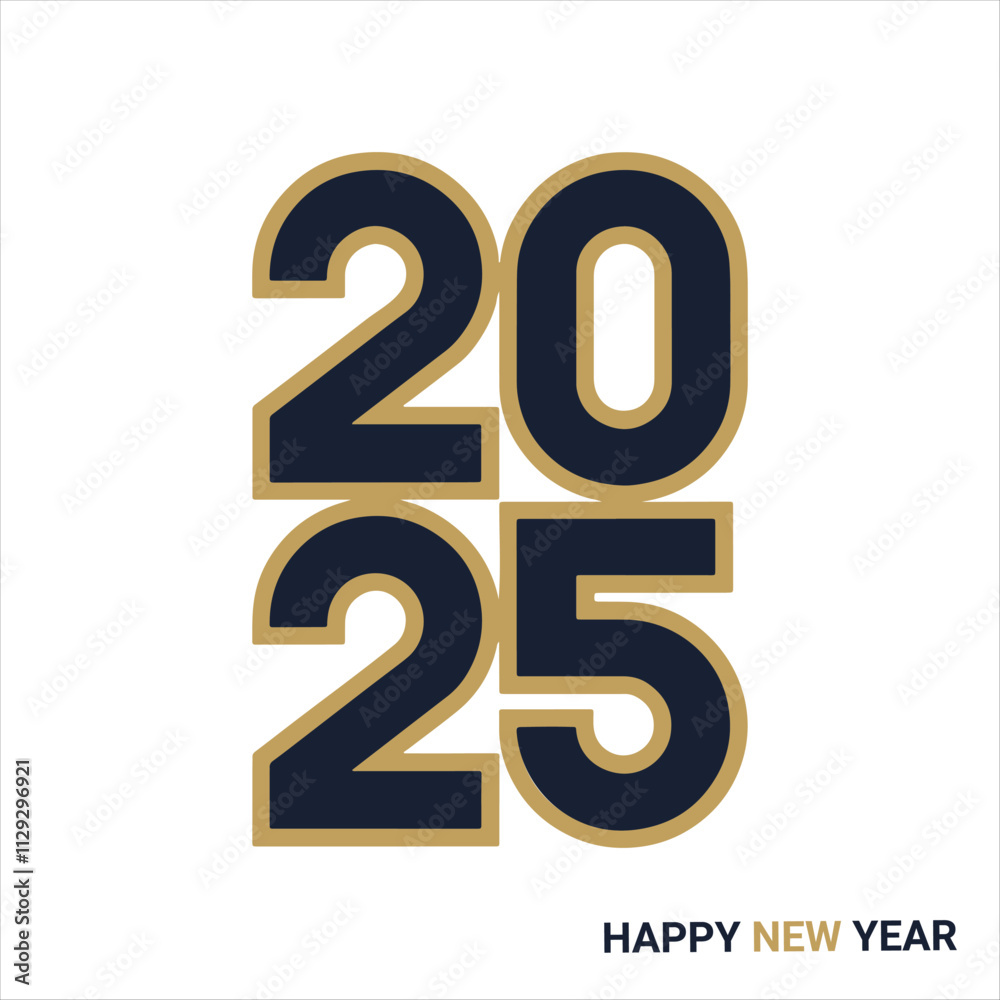 Happy new year 2025. celebration concept. Isolated on white background. Happy new year 2025. celebration concept. Isolated on white background.