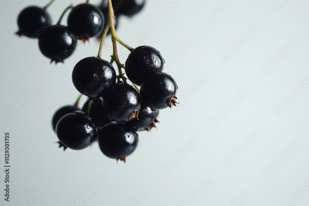 Fresh blackberries hanging from a branch, ripe for picking Fresh blackberries hanging from a branch, ripe for picking